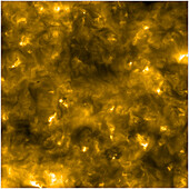 Miniature solar flares in Sun's corona, Solar Orbiter image