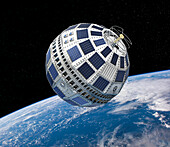 Telstar 1 communications satellite, illustration