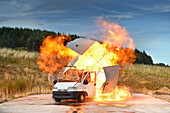 Acetylene van explosion research