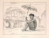 Tswana man, illustration