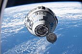Boeing CST-100 starliner crew approaching ISS