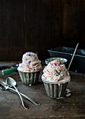 Kombucha ice cream with summer berries