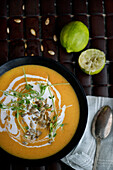 Pumpkin soup with Thai flavors