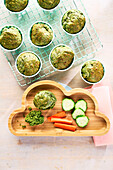 Spinach cheddar super green muffins