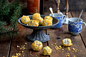 Cheese balls with extra everything, rolled in Crushed Cheese arChes
