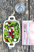 Berry and wild herb salad