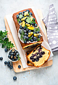 Quick blueberry box cake