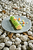 Crayfish pointed cabbage cannelloni beans