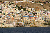 Blick auf Ermoupoli, Insel Syros, Kykladen, Ägäis, Griechenland
