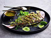 Bpla Neng Ma Now - Steamed fish with chilli and lime (Thailand)