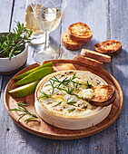 Baked Camembert with rosemary and garlic