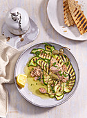 Grilled zucchini and tuna salad