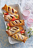 Sweet strawberry pastries