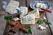 Blue cheese made from cow's milk