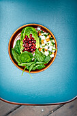 Salad Bowl with Pomegranate Seeds