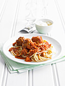 Spaghetti with meatball sauce
