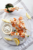 Shrimp and chicken skewers