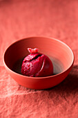 Raspberry and beetroot ice cream, vegan