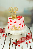 Cream Cheese Raspberry Cake for Valentine's Day