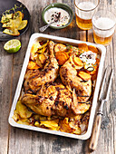 Portuguese-style baked chicken