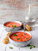 Gazpacho with spelt seeds