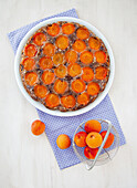Apricot and red wine tart