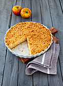 French apple pie with crumble