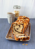 Snail strudel with plum filling