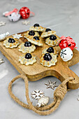 Amarena poppy seed Christmas biscuits