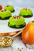 Green pear tarts