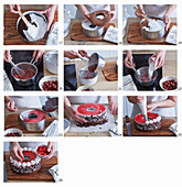 Black forest cake wreath + step by step