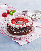 Black forest cake wreath step by step