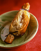 Crispy filo pastry with apple filling