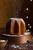 Pandoro with dusting of sugar