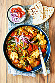 Hot and Spicy Eggplant Cauliflower Curry