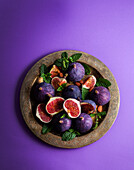 Figs on metal plate