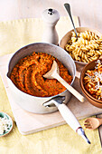 Fusilli with vegetable sauce