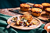 Mince Pies with Rum Raisins and Custard