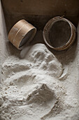 Flour and sieves (bread baking)