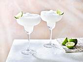Frozen margarita with lime