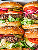 Stacked burgers (picture-filling)