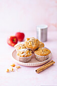 Muffins with apples, walnuts and yoghurt (vegetarian)