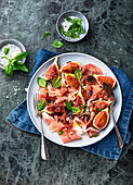 Parma ham with figs and Parmesan cheese