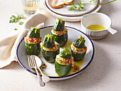 Couscous stuffed zucchini