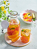 Homemade citrus ice tea