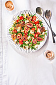 Marsala roasted fig salad with burrata