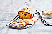 Cherry cake with sugar icing