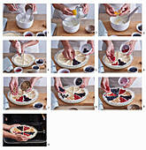 Sweet pie with quark and fresh berries - step by step
