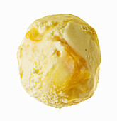 A scoop of lemon curry ice cream