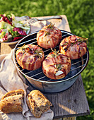 Grilled Camembert wrapped in bacon